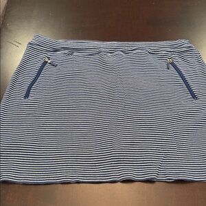 Jones New York Striped Mini Skirt with Zip Pockets